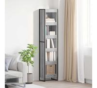Book cabinet Grey Sonoma 40x30x189.5cm Engineered Wood Industrial 3-shelf Tall.