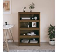 Book Cabinet Honey Brown 80x35x126 cm Solid Wood Pine Berkfield Home Brown One Size