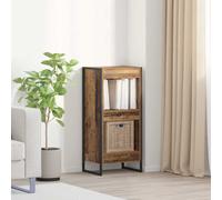 Book cabinet Industrial 3Shelf Old Wood Engineered Wood 40x30x86.5cm Durable New