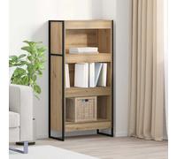 Book Cabinet Industrial Artisan Oak Engineered Wood 60x30x121cm Slim Storage ECO