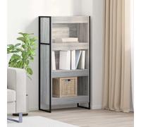 Book Cabinet Industrial Grey Sonoma 60x30x121 cm Engineered Wood Storage Shelf