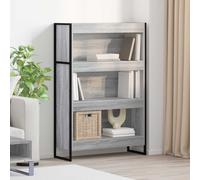 vidaXL Book Cabinet Grey Sonoma 80 x 30 x 121 cm Engineered Wood