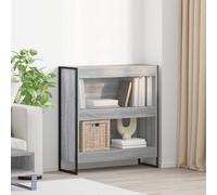 Book Cabinet Industrial Grey Sonoma 80x30x86.5cm Engineered Wood Steel Storage