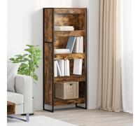 Book cabinet Industrial Smoked Oak 60x30x155cm Engineered Wood Tall ShelfStorage