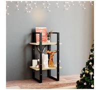 Vidaxl 2-tier Book Cabinet 40X30X70 Cm Solid Pine Wood, Brown