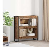 Book Cabinet Old Wood 80x30x86.5cm Engineered Wood Industrial Storage Shelf Unit