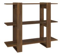 Book Cabinet/Room Divider Brown Oak Bookcase Storage Cabinet Shelf vidaXL