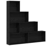 vidaXL Book Cabinet Black Oak 155 X 24 X 160 Cm Engineered Wood, Black