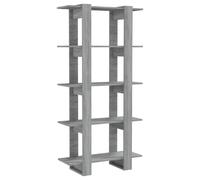vidaXL Book Cabinet/Room Divider Grey Sonoma 80x30x160 cm Engineered Wood