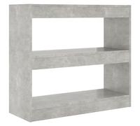 Book Cabinet/Room Divider Concrete Grey Bookcase Storage Cabinet Rack vidaXL