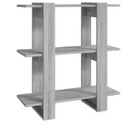 Book Cabinet/Room Divider Grey Sonoma Bookcase Storage Cabinet Shelf vidaXL