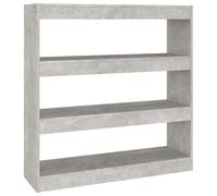 vidaXL Book Cabinet Room Divider Home Storage Cabinet 100x30x103 cm Grey Sonoma