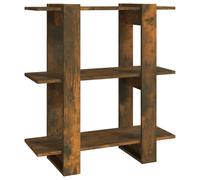 Book Cabinet/Room Divider Smoked Oak Bookcase Storage Cabinet Shelf vidaXL