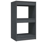 (grey, 40 x 30 x 135.5 cm) vidaXL Book Cabinet/Room Divider Storage Book Rack Bookshelf Solid Wood Pine