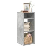 Book Cabinet Slim Concrete Grey 34x31x80 cm Engineered Wood Storage Display
