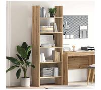 Book Cabinet Slim, Tall 60 x 35 x 180 cm Artisan Oak Engineered Wood 5 Shelves.
