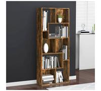 Book Cabinet Smoked Oak Sideboard 67 x 24 x 161 cm Brown Engineered Wood