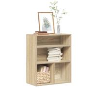 vidaXL Book Cabinet Sonoma Oak 60X30X71.5 Cm Engineered Wood, Brown