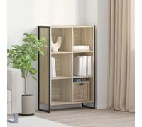 Book Cabinet Sonoma Oak 99.5x30x108.5cm Engineered Wood Industrial w/ Steel Legs