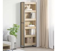 Book Cabinet Sonoma Oak Engineered Wood 60x30x189.5cm Industrial Shelf Tall Unit