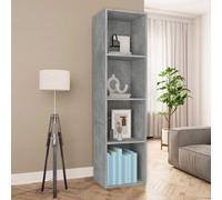 Book Cabinet/TV Cabinet Concrete Grey 36x30x143 cm Engineered Wood