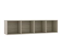vidaXL Bookshelf Black Oak 36x30x143 cm Engineered Wood bookcase book rack