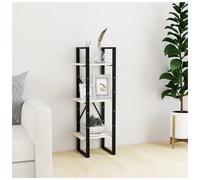 Book Cabinet White 40x30x210cm Solid Pine Wood 6-Shelf Tall Storage Rack Compact