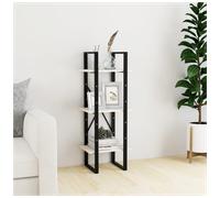 Book Cabinet White 40x30x210cm Solid Pine Wood 6-Shelf Tall Storage Rack Compact