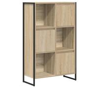 Book Cabinet Artisan Oak 68x30x108.5cm Engineered Wood Industrial 3-Door Storage