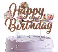 Book Cake Topper, Book Themed Birthday Decorations Book Club Book Cake Decorations for Reading Vintage Books Themed Party Decorations Baby Shower Party Supplies
