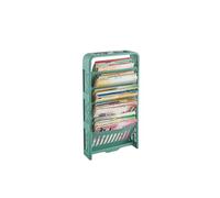 Book cartMobile Bookshelf, 5-Tier Removable Rolling Book Cart Storage Organizer Multicolor(Green)