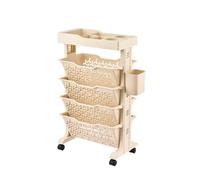 Book cartMobile Bookshelf, Rolling Book Cart 3-5 Tier(4 Tier)