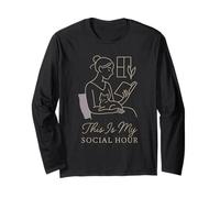 Book Cat Lady Introvert Quiet Time Cozy Reader Soft Long Sleeve T-Shirt