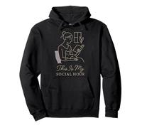 Book Cat Lady Introvert Quiet Time Cozy Reader Soft Pullover Hoodie