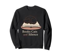 Book Cat Lady Introvert Quiet Time Cozy Reader Soft Sweatshirt