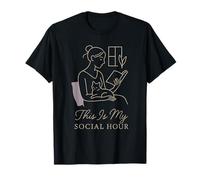 Book Cat Lady Introvert Quiet Time Cozy Reader Soft T-Shirt