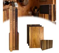 Book Chopping Boards, Cutting Boards That Look Like Books, 3 Pcs Chopping Board Set, with Wooden Stand, Creative and Practical, Easy to Clean, for Cutting Fruits, Meat, Cheese (1set)