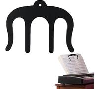 Book Clip, Binder Clip, Music Book Clips, Thumb Book Page Holder, Book Clip for Reading, Metal Music Book Clip and Page Holder-Sheet Music Holders for Piano (Black)