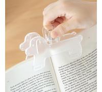 Book Clip to Hold Book Open,Sturdy Non-Slip Page Holder Clips for Reading - Strong Grip, Clear Design Does Not Block Text, Portable ABS Plastic for Office Cookbook Journal (1 Transparent)