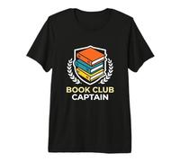 Book Club Captain Book Club Member Reading Fiction Reader Premium T-Shirt