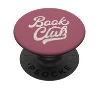 Book Club Distressed Script Design for Readers PopSockets Adhesive PopGrip
