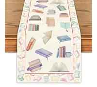 Book Club Table Runner Book Themed Party Decorations Table Cover Book Themed Party Decor One for The Books First Birthday Decorations for Home Party