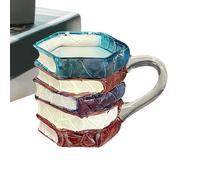 Book Coffee Mug 200ml Heat-Resistant Stained Cup | 3D Book Shaped Coffee Mug with Handle for Women Bookworms Writers Librarians Readers Reading Lovers Christmas Birthday Latte