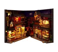 Book Corner Kits: DIY Bookshelf Insert Craft Kit, Bookends with LED Light | Creative Puzzle for Bookshelf, Decorative Alley, Unique Decoration for