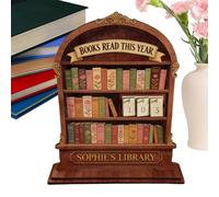 Book Counter for the Current Year, Decorative Wooden Bookmark Tracker, Reading Statistics, Wall Decoration, Readers, Students, Adults, Home, Bookshelf