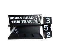 Book Counter - Modern Reading Tracker Hassle-Proof Manual Updates | 3D Book Challenge Decor for Desk, Bookshelf, Studio, Apartment, Retail Display Home, Library,Teacher, Student Use