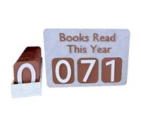 Book Counter Sign - Retro Reading Accessories, Yearly Books Counter with Easy Use, Display Sign with Sturdy Construction, Library Gadget, Learning Tool for School Library Teens Teachers Student