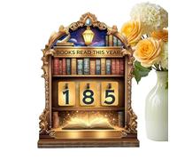 Book Counter Sign | Retro Wooden Design - Reading Accessories For Reading Books For Those Who This Year Teens, Teachers, Students And Men | As Women, G