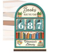 Book Counter Sign | Wooden Stand,Idratante per il Contour Occhi con Soluzione Viso da 30ml,to Display Reading Goals Up to 999 Students Teachers Writers Readers Filled