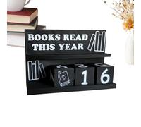 Book Counter - Tracking Sign For Classroom Bedside Table Student Men, Modern Reading Retail Display Teacher Home Library Workplace, Literary Goal Tracker, Goal-Setting Tabbed Marker